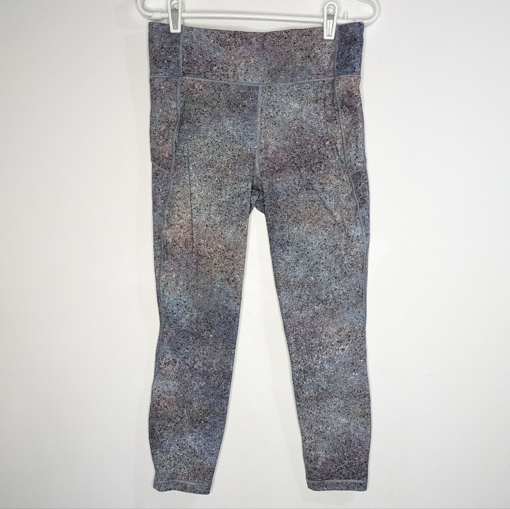 lululemon athletica Multicolor Speckled Gray-Blue Leggings